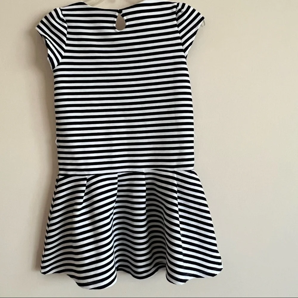 ! Gymboree kids girls striped navy & white dress size 10